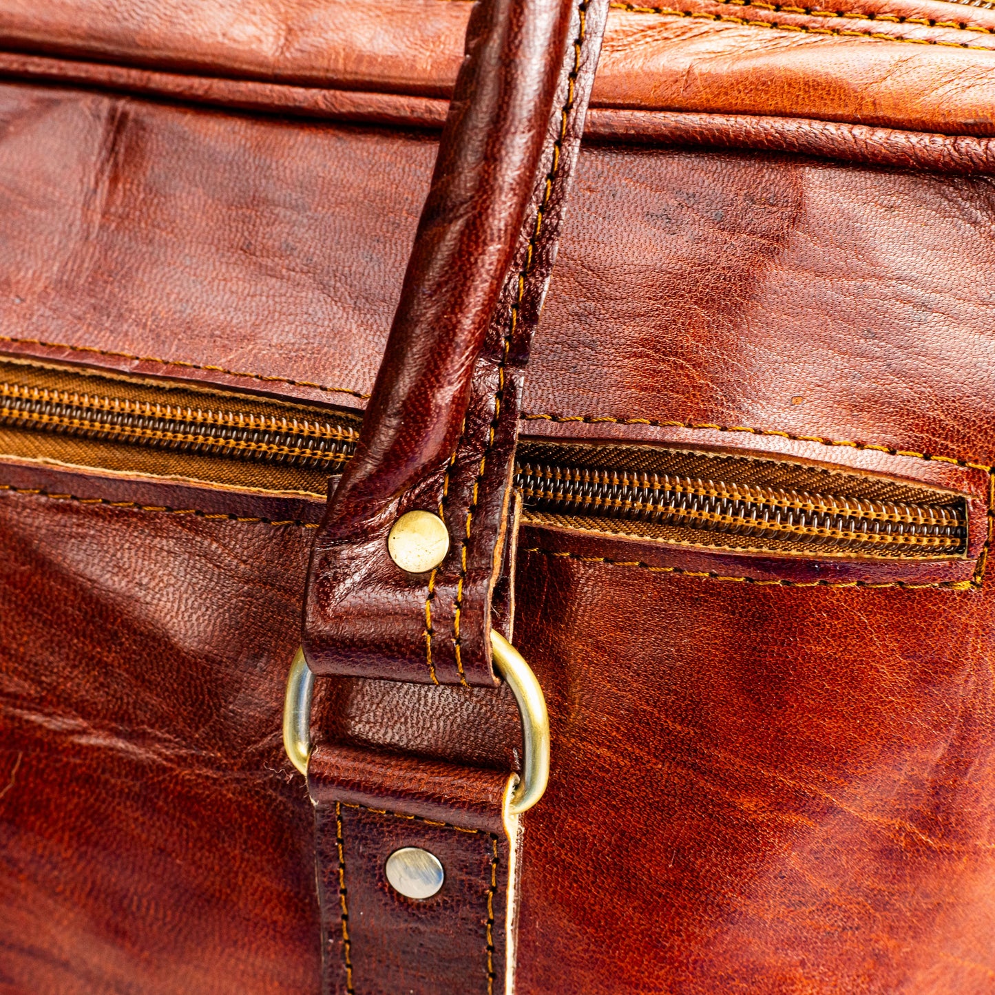 Genuine Leather Laptop Bag 15 Inch – Brown Briefcase for Men & Women by Marockennerie, Durable Laptop Shoulder Bag with Strap, Travel Sleeve & Elegant Minimalist Design