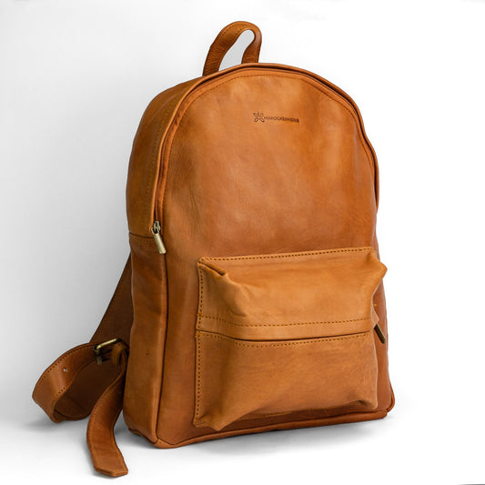 Handmade Moroccan Full-Grain Leather Backpack for Men & Women – Premium Travel Bag with YKK Zipper, Spacious Interior, Stylish Work & School Laptop Backpack, Durable Everyday Carry Accessory
