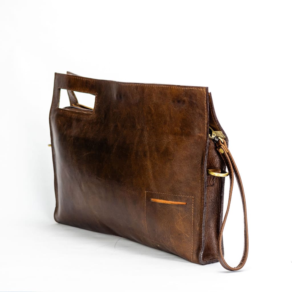 Men’s Document Handbag – Premium Leather Business Briefcase with Multiple Compartments, Secure Zipper Closure, Laptop & File Organizer, Lightweight Professional Work Bag for Office & Travel